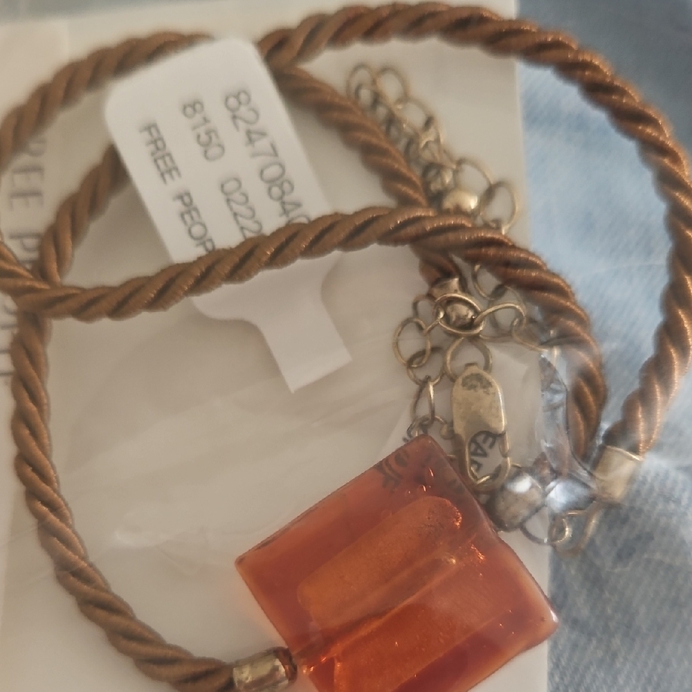 Free People Sunshine Express Choker Tigers Eye Bracelet